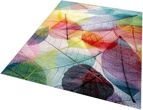 CARPETIA Tapis Design Tapis de Salon Feuilles Design coloré Größe 120x170 cm - Nail Gallerys