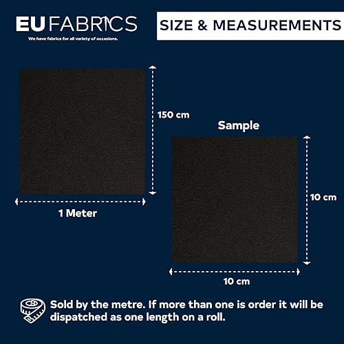 EU Fabrics Tissu de doublure de rideau occultant, matériau d'ameublement ignifugé pour la couture, rideau thermique en polyester idéal pour draperies et stores, vendu au mètre (bleu roi, 1 m x 150 cm) - Nail Gallerys