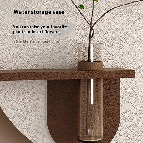 Dpptgh Peinture Décorative Avec Vase, Décoration Murale En Grès, Sculpture Murale 3D Moderne Avec Fausses Plantes Et Vase Transparent for Salon, Chambre, Bureau, Entrée(With Light) - Nail Gallerys