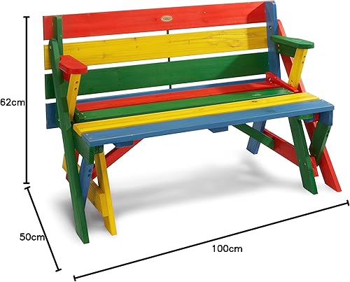 HABAU 687 Table de Pique-Nique Convertible pour Enfants Multicolore - Nail Gallerys