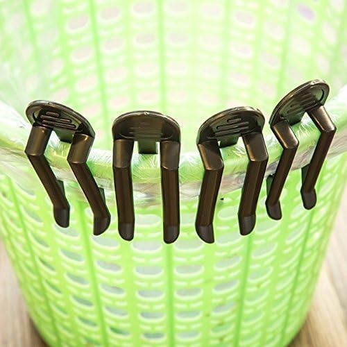Aeromdale Lot de 8 clips noirs pour sacs poubelle de cuisine - Nail Gallerys