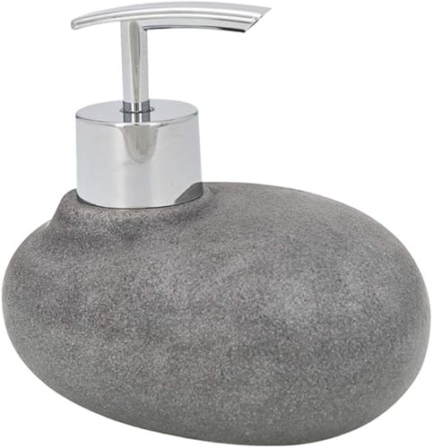 WENKO Serviteur WC, distributeur Papier Toilette et Brosse WC, Pebble Stone gris, 23,5x70x19 cm, - Nail Gallerys
