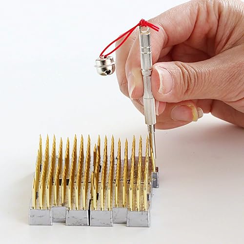 Wazakura Outil de Nettoyage et d'entretien Japonais pour Kenzan Pique Fleurs 70 mm, Fabriqué au Japon, Outil 2 en 1 pour Support de Fleurs Ikebana en Acier Inoxydable Argenté - Nail Gallerys