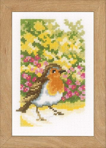 Vervaco Point De Croix Compté Kit Tableau Complet Set (lot de 3) OISEAUX De Broderie Loisir Créatif Maison Decoration Cadeau DIY ca. 8 x 12 cm Counted Cross Stitch Embroidery - Nail Gallerys