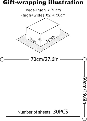 KINBOM 30pcs 50x70cm Feuilles de Papier de Soie Rose Gold Papier de Soie Papillon Papier de Soie Emballage pour Noël Mariage Fête d'Anniversaire Baby Showers Bricolage (Fond Blanc) - Nail Gallerys