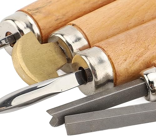 Niiyen Lot de 5 griffes et lunette pour sertissage de pierre, ensemble d'outils artisanaux avec poignée en bois pour bijoutier débutant - Nail Gallerys