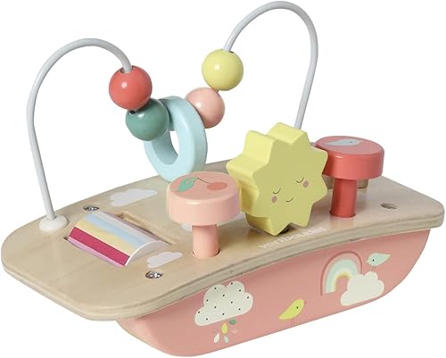 VERTBAUDET Mini Table d'activités HANOÏ en Bois Bébé Cerise TU - Nail Gallerys
