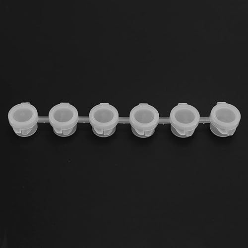 IGUATU Lot de 1200 pots de peinture vides - 200 bandes acryliques - Mini conteneur de rangement avec couvercles - 3 ml - Nail Gallerys