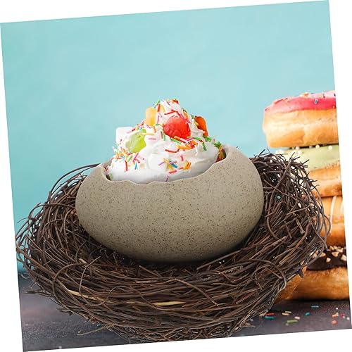 Cabilock 3 Pièces Bol Oeuf Fissuré Vaisselle Oiseau pour Desserts Fruits Bol Multifonctionnel pour Dîner Décoration - Nail Gallerys