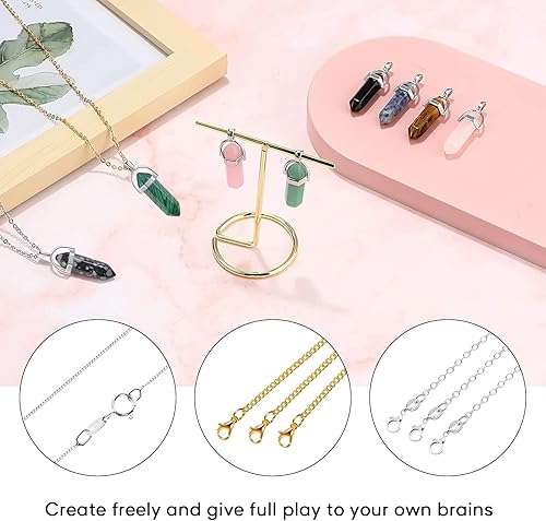 REAQUE 12 Pièces Pendentif Chakra Pierre, Breloques en Cristal Hexagonaux Pendentifs de Quartz Naturel pour Hommes Femmes Fabrication de Bijoux - Nail Gallerys