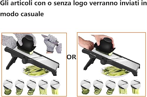 Mandoline Cuisine Coupe Legume Multifonctions - Mandoline Professionnelle Cuisine, Réglable en Acier Inoxydable, Réalisez des Tranches Épaisses de 1 à 9 mm, Mandoline Manuel - Nail Gallerys