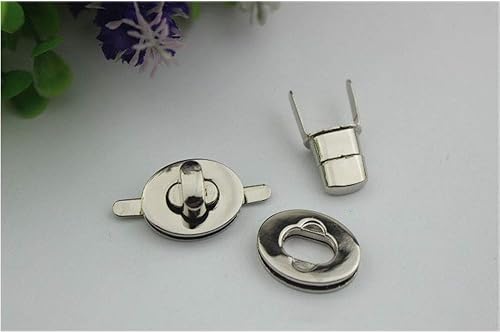 SagaSave Lot de 4 verrous ovales en métal pour loisirs créatifs, sacs à main, doré - Nail Gallerys