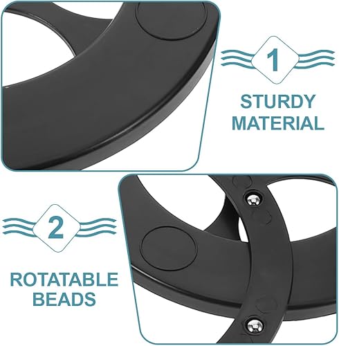 PYEUIFT Plateau Tournant, 22cm Plateau Tournant Universel Plastique, 360 Degrés Plateau Tournant avec Roulements à Billes en Acier, Plateau Tournant Rond pour Ordinateur Moniteur TV Artisanat Plantes - Nail Gallerys