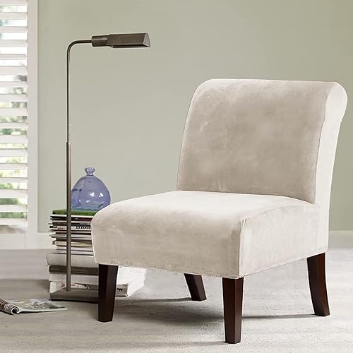 Mswborml A,1PCS, Velours Housse de Fauteuil Crapaud 1 Place sans Accoudoir, Housses de Chaise sans Accoudoirs en Velours, Couverture de Canapé Elastique Protection de Fauteuil pour Decoration Salon - Nail Gallerys