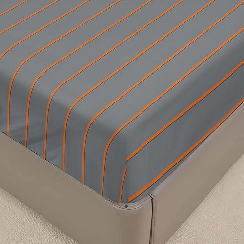 Lukery Drap Housse Bonnet 30 cm, Ajustable Housse Matelas 1/2 Personne, Drap de Lit Microfibre, Doux et Respirant Lavable en Machine (Gris A,120x200+30cm) - Nail Gallerys