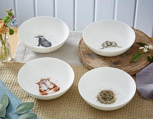 Wrendale Designs Royal Worcester Lot de 4 bols 15,2 cm - Nail Gallerys