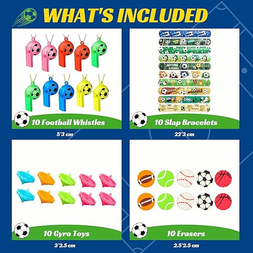 YAMAIDUO 120 Pièces Kit Football Pinata Anniversaire Garçon, Decoration Anniversaire Foot Sachet Anniversaire Enfant pour Pinata, Football Enfant pour Garçon, Fille pour Cadeau de Classe, Carnaval - Nail Gallerys