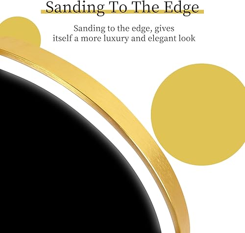 LUVODI Miroir Salle de Bain Ovale: 120x60cm Miroir Lumineux Tactile 3 Couleurs Miroir Connecté avec Éclairage Intégré Miroir LED d’Or Brossé Mural Antibuée IP56 Mémoire avec Prise Horizontal/Vertical - Nail Gallerys