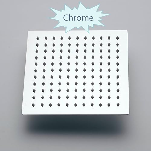 Hiendure® 12' Pomme haute de douche à encastrer Prima Quadro, chromé - Nail Gallerys