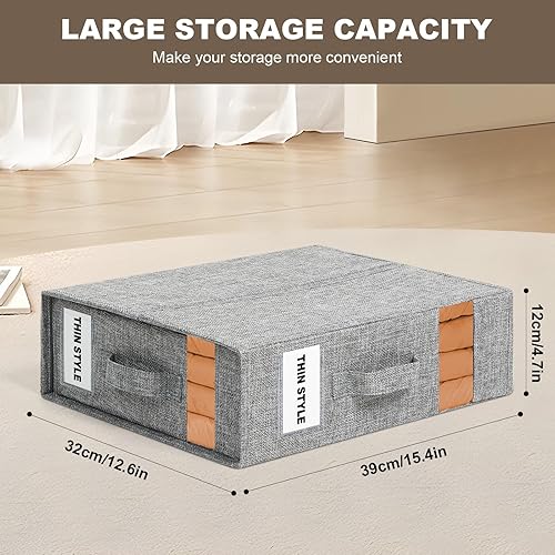 XGMZTN Lot de 3 Boite Rangement Drap de Lit, Linge housse de Rangement Drap Placard, Organisateur de Drap Pliable, Rangement Parure de Lit, Gris - Nail Gallerys