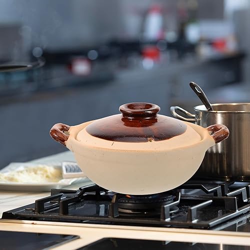 Cabilock Casserole Argile avec Poignées Ustensile De Cuisine Antiadhésif pour Soupe Ragoût Et Porridge pour Repas Famille Et Événements Sociaux - Nail Gallerys