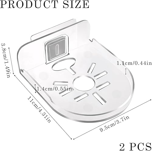 NECXON 2 étagères murales pour caméra, Petite étagère Flottante, Support Mural adhésif Universel pour caméra, Support Mural sans Perforation pour caméra d'intérieur (Transparent) - Nail Gallerys