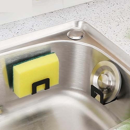 Égouttoir à éponge – Support d'évier en Fil d'acier, égouttoir à Vaisselle en Acier Inoxydable | Crochet de Rangement pour torchons Auto-adhésifs, Accessoires de Nettoyage de Brosse à Dents - Nail Gallerys