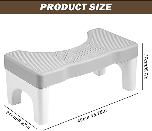 MEYAGOT Tabouret De Toilette,40x21x17cm Repose Pied Toilette,Repose-Pieds pour Salle De Bain,Marche De Toilette Tabouret De Toilette pour Salle De Bain,Contre Constipation - Nail Gallerys