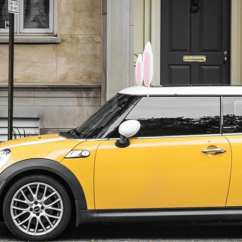 DEARMAMY 1 Ensemble De Décorations d'oreilles De Lapin De Voiture De Pâques Décoration De Voiture De Lapin De Pâques Kit De Nez d'oreilles De Lapin Rose pour Décoration De Fête De Pâques - Nail Gallerys