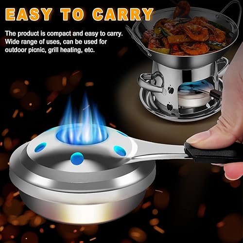 BILIPLE Brûleur à Alcool, 2Pcs /4 Pcs Brûleur d'alcool pour Fondue Cuisinière à Alcool Portable pour Barbecue, Camping, Randonnée, Cuisson - Nail Gallerys