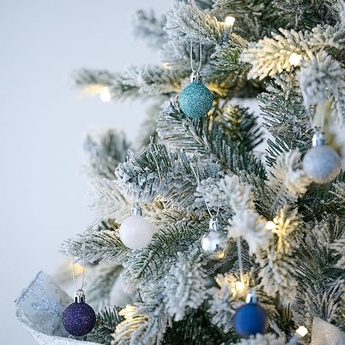 Valery Madelyn 49pcs 3cm Boules de Noël, Ornements Incassables, Blanc, d'argent et d'or, Décoration Essentielle pour Le Sapin de Noël - Nail Gallerys