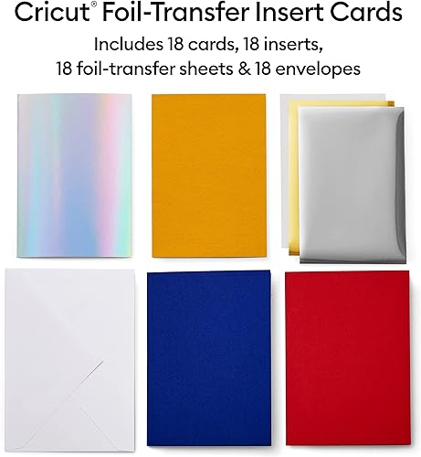 Cricut Cartes d'insert de transfert de feuille de cricut | Célébration | 8,9 cm x 12,4 cm (taille Cricut R10) | 18 pack | Pour une utilisation avec le tapis de carte Cricut - 2x2 - Nail Gallerys