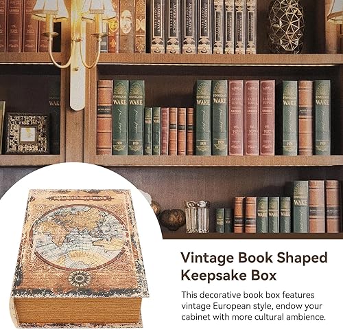 Boîtes à Livres Décoratives, Boîte De Rangement De Livres En Bois En Forme De Livre Vintage Avec Couvercle Boîte De Rangement En Bois De Faux Livres Coffrets De Rangement Pour Bijoux - Nail Gallerys