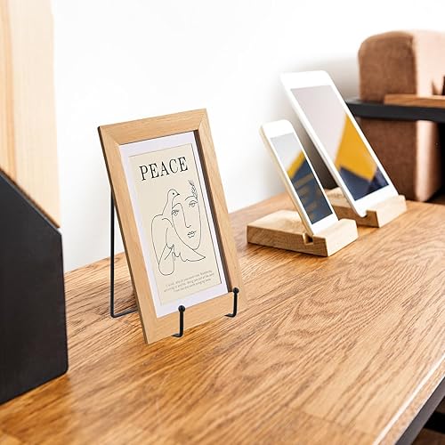 YILANJIN 2Pcs Chevalets Présentoirs, Supports d'Assiettes en Métal, 6 Pouces Presentoir Livre, Support Cadre Photo de Table, Supports de Plaque pour Affichage, Supports de Cadre, Support Présentoirs - Nail Gallerys