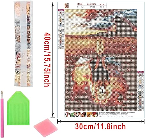 YAOYIN Diamond Painting, Diamond Painting Strass, Diamond Painting Personnalisé pour Cadeau, Adultes et Enfants, Peinture Diamant 5D Complet Salon Chambre Décoration (Lion, 30 x 40 cm) - Nail Gallerys
