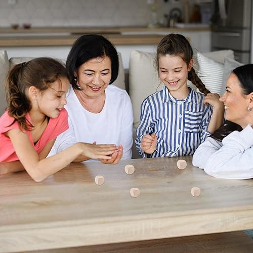 Lot de 5 cubes en bois vierge avec coins ronds, 6 côtés, vides, 40 mm - Nail Gallerys