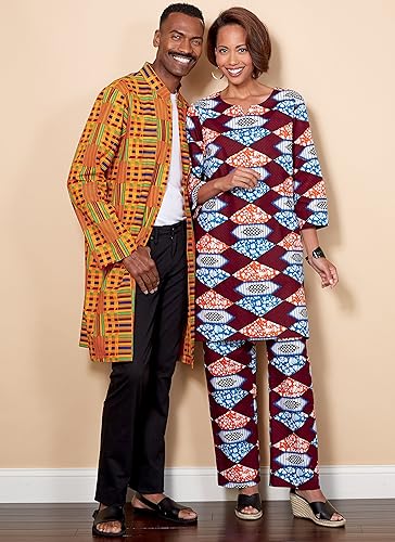 Butterick Patron 6534 XN, Manteau, Tunique et Pantalon, Tailles XL-XXXL, Mouchoir, Multicolore, 17 x 0,5 x 22 cm - Nail Gallerys