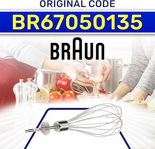 Fouet de Batteur Mélangeur avec le Code Original AS00004189 pour Braun - Garantie de 10 Ans - MONTERAL - Nail Gallerys