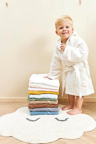 Meyco Baby Uni Linge éponge à Capuche, Serviette de Bain (en 100% Coton, merveilleusement Doux, qualité supérieure, absorbe l'humidité, Taille : 75 x 75 cm), Blanc cassé - Nail Gallerys
