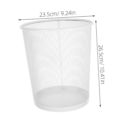 Luxshiny Poubelle en fer poubelle de comptoir de cuisine poubelle en fil métallique bac de déchets ménagers poubelle de chambre poubelle à domicile accessoires de poubelle le fer blanche - Nail Gallerys