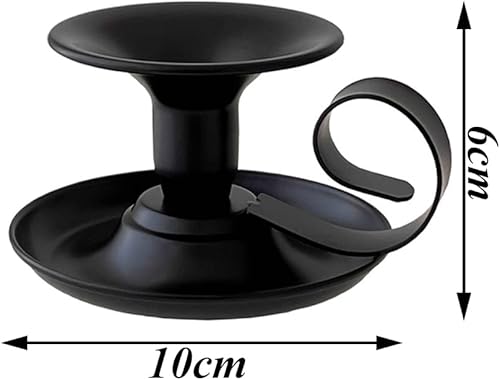 Gativs Bougeoirs avec Poignée 2 Pièces Bougeoir Chandelier avec Poignée et Plateau Bougeoir Chandelier Métal Bougeoirs Vintage Métal Chandelier Vintage en Fer Forge avec Poignée Bougeoirs Détenteur - Nail Gallerys