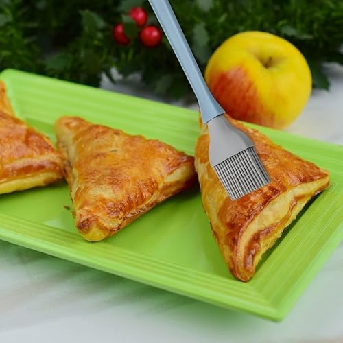 Zenker 43921 Pinceau en silicone, pinceau de cuisine, pinceau à pâtisserie, Plastique, Silicone, Bleu, Gris, 25 x 5 cm - Nail Gallerys