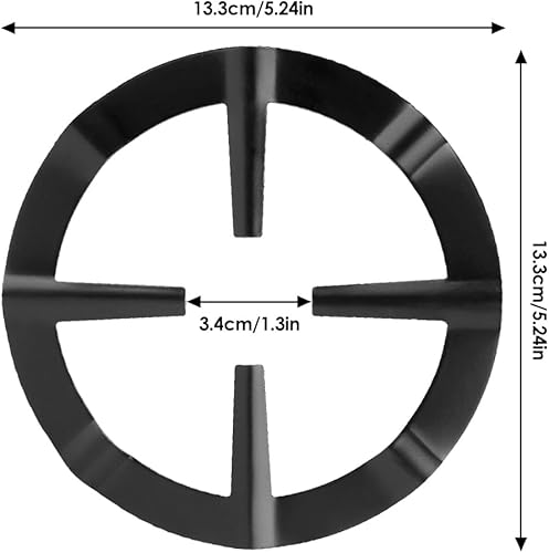Support de Cuisinière, Anneau de Support Wok en Fonte Noire, Support de Support de Grille de Brûleur Rond de 5,2 Pouces - Nail Gallerys
