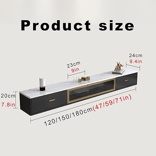 Meuble TV mural flottant avec rangement, petit centre de divertissement moderne pour la maison, le salon, le bureau - Nail Gallerys