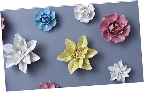 JECOMPRIS Décoration Murale Céramique de Lys Artificiel Tenture Murale pour Salon Bureau Chambre Petit - Nail Gallerys