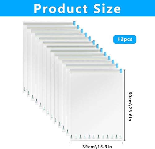 Lot de 12 sacs sous vide pour vêtements de voyage, 40 x 60 cm, sacs sous vide, pour vêtements, sacs sous vide, à rouler, peu encombrant, sacs sous vide, sacs à vêtements pour sac à dos, voyage - Nail Gallerys