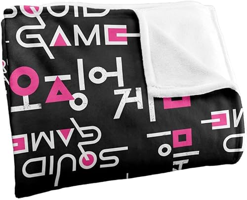 Squid Game Couverture Douce au Toucher Soyeux avec Logo 152 x 127 cm - Nail Gallerys
