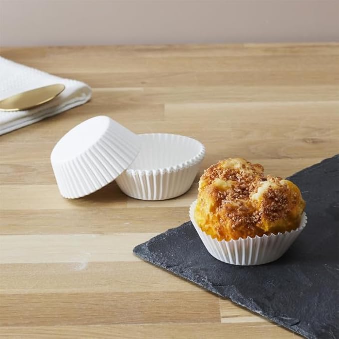 Lot de 100 Caissettes de Cuisson 'Papier' 7cm Blanc - Nail Gallerys