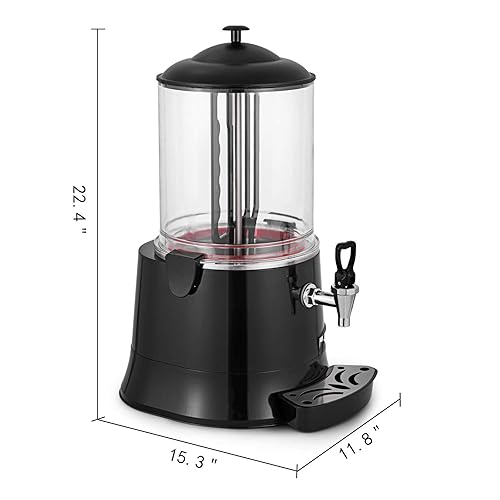 VEVOR Machine à Chocolat Chaud 10L Distributeur Chocolat Chaud Professionnel 400W Chocolatière Pro 30-90℃ Distributeur LED avec Plateau Égouttoir pour Boisson Chaude Café Lait Soja Maison Restaurant - Nail Gallerys