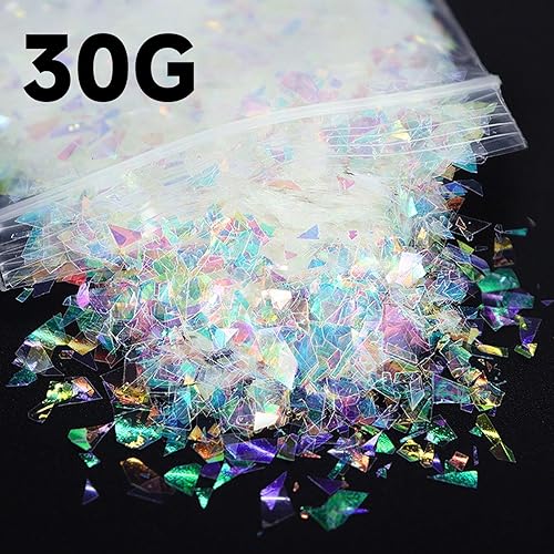 YSJCHEBS Matériaux De Remplissage De Paillettes Irrégulières 30G, Matériaux Artisanaux De Bricolage, Décorations De Maison À Paillettes - Nail Gallerys